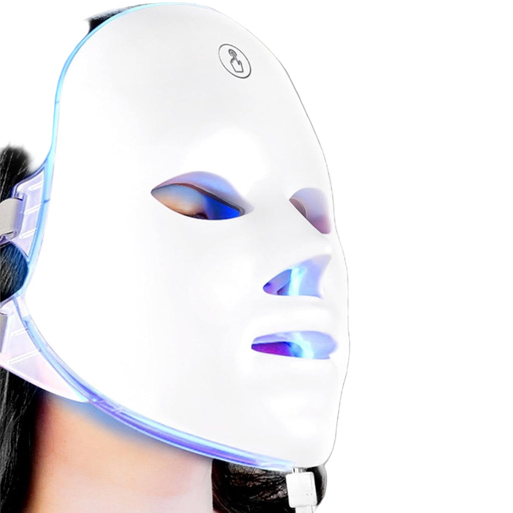 Masque LED Pour Le Visage,Soins De La Peau Avec Masque LED - Masque De Soin De La Peau Du Visage À Lumière LED 7 Couleurs - Masque De Beauté LED Rechargeable Pour Usage Domestique, Out De