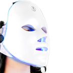 Masque LED Pour Le Visage,Soins De La Peau Avec Masque LED - Masque De Soin De La Peau Du Visage À Lumière LED 7 Couleurs - Masque De Beauté LED Rechargeable Pour Usage Domestique, Out De