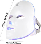 Masque LED Pour Le Visage,Soins De La Peau Avec Masque LED - Masque De Soin De La Peau Du Visage À Lumière LED 7 Couleurs - Masque De Beauté LED Rechargeable Pour Usage Domestique, Out De